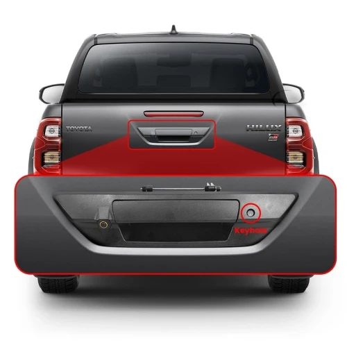 Toyota Hilux Matte Black Textured Reverse Camera