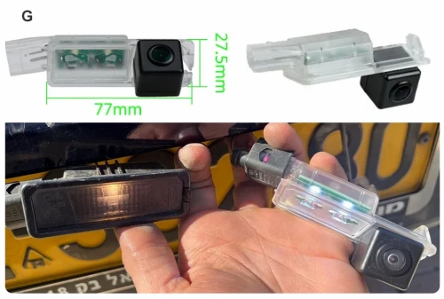 Volkswagen MIB Dynamic Guideline Reversing Camera (License Light Integrated)