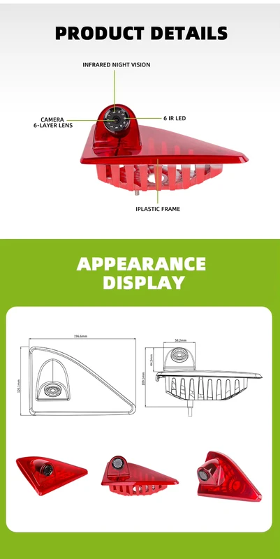Renault Opel Nissan High-Mount Brake Light backup rear view Camera