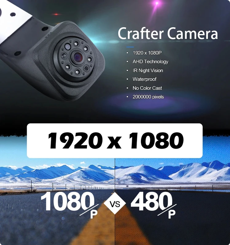 Volkswagen Crafter High-Mount Brake Light reversing rear view Camera Volkswagen Crafter High-Mount Brake Light reversing rear view Camera