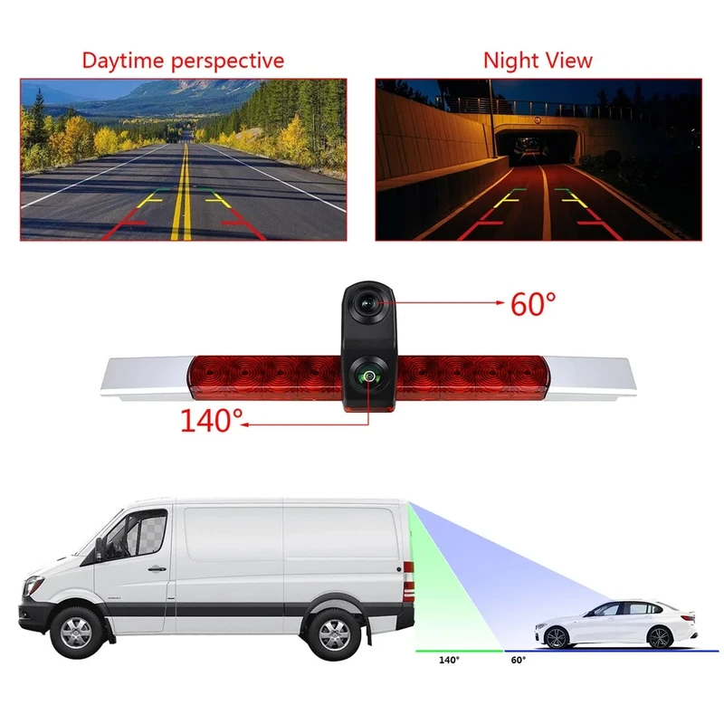 universal Dual-Lens 185mm High-Mount Stop Lamp reversing Backup Camera universal Dual-Lens 185mm High-Mount Stop Lamp reversing Backup Camera