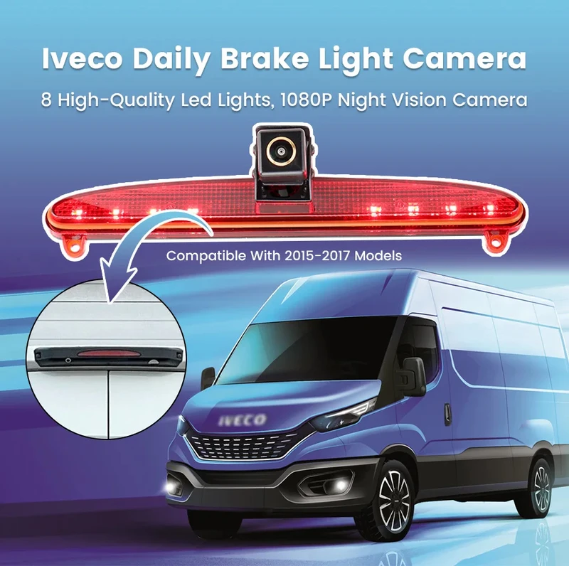 Iveco Daily 2015-2017 High-Mount Stop Lamp Integrated reverse parkin g Camera Iveco Daily 2015-2017 High-Mount Stop Lamp Integrated reverse parkin g Camera