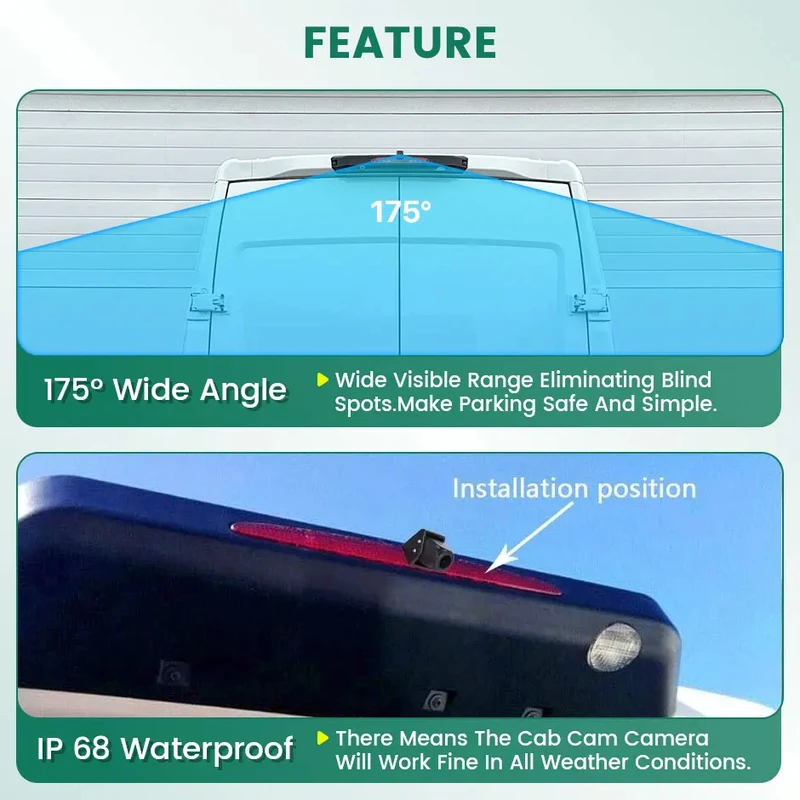 Iveco Daily 2015-2017 High-Mount Stop Lamp Integrated Backup back view Camera Iveco Daily 2015-2017 High-Mount Stop Lamp Integrated Backup back view Camera