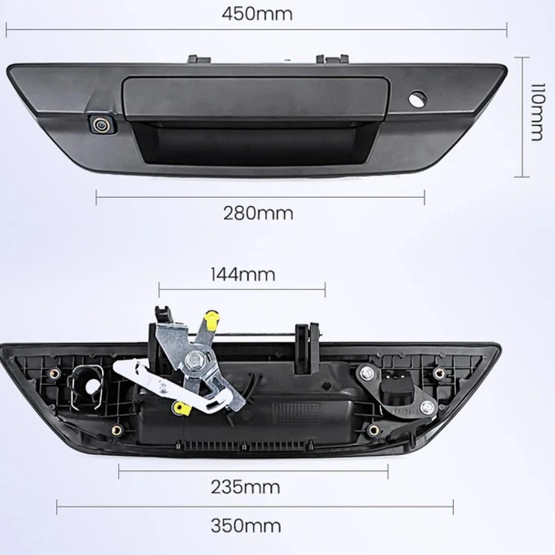 Toyota Hilux Matte Black Textured Reversing Camera