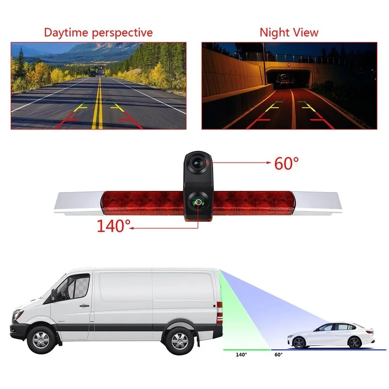 universal Dual-Lens 18.5mm High-Mount Stop Lamp reversing Backup Camera