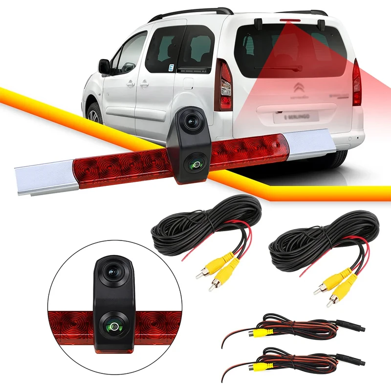 Universal Dual-Lens 18.5mm High-Mount Stop Lamp Backup Camera